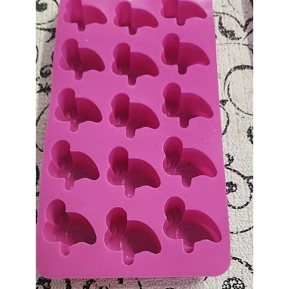 Pink Silicone Flamingo Candy & Ice Cube Mold Set